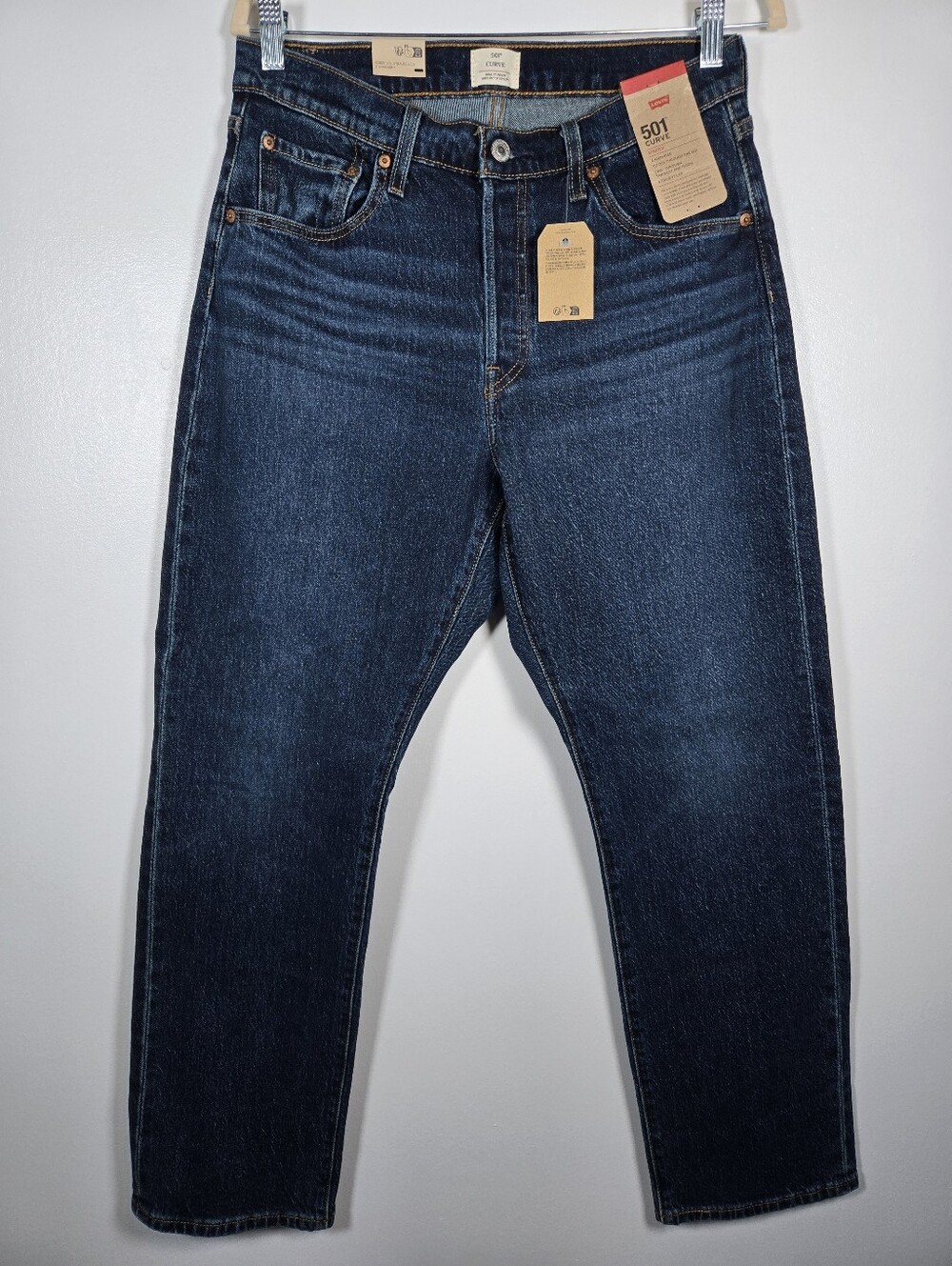 NEW Levi's 501 Curve High Rise Straight Leg Button Fly Denim Jeans Women Size 31